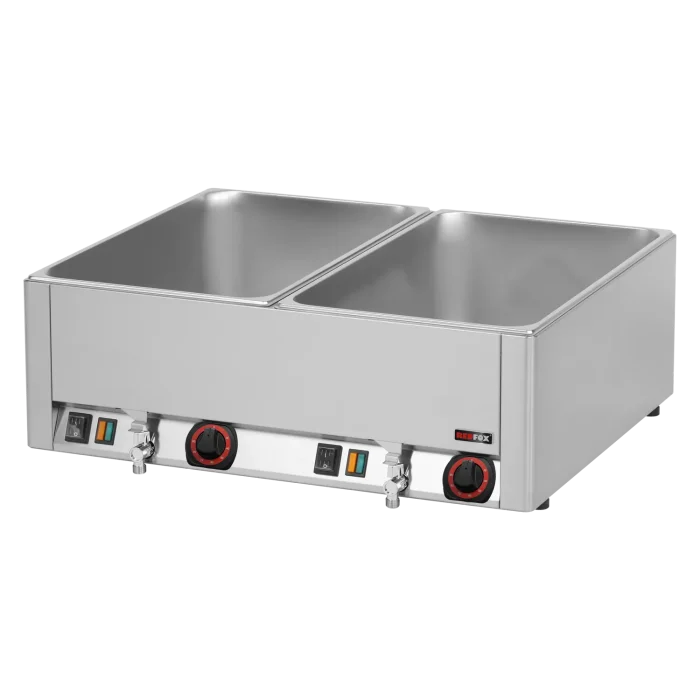 Bain marie electric 2x GN 1/1 - 150 counter top with drain tap | Line - BMV 2115 - Image 1