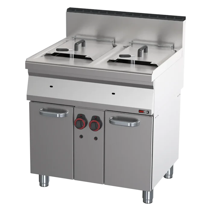 Gas fryer 2 baskets 0,8 kW/l, 15+15 l on cabinet | Line - FE 70/80 G - Image 1