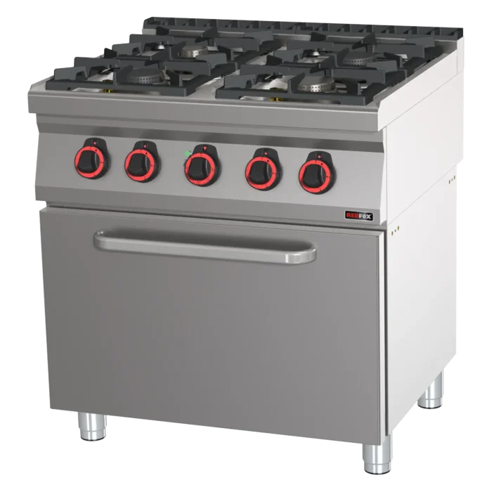 Cooking range combined with electric convection oven GN 1/1 - 4x burner | Line - SPT 70/80 11 GE - Image 1