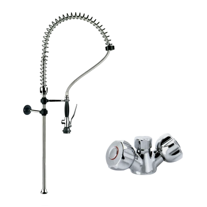 One hole sink tap with shower and non return valve | Line - DOC 1+ - Image 1