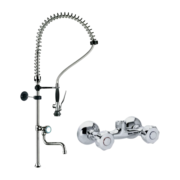 Shower with tap wall mounted 100 mm | Line - DOC 4+ D=100 - Image 1