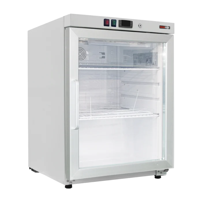 Cooling cabinet 130 l, glass door, white | Line - DRR 200/G - Image 1