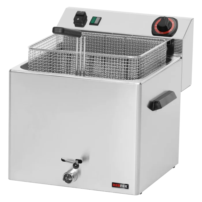 Electric fryer 0,74 kW/l, 11 l counter top drain tap 400 V | Line - FE 10 T - Image 1