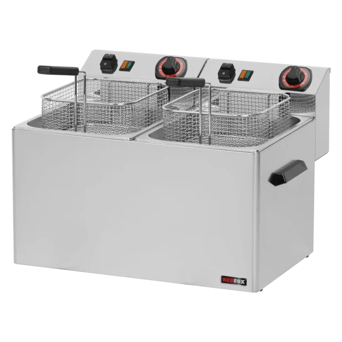 Electric fryer 2 baskets 0,38 kW/l, 8+8 l counter top 230 V | Line - FE 77 - Image 1