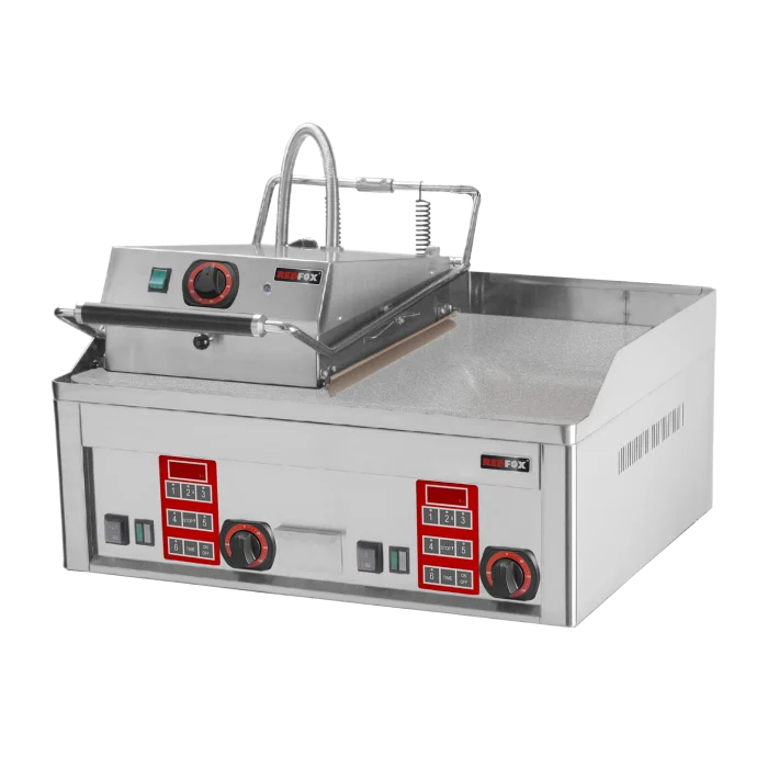 Steak grill electric with digital timer and top contact plate 65x48 table | Line - FTHC 60 ED + KD 30 T - Image 1