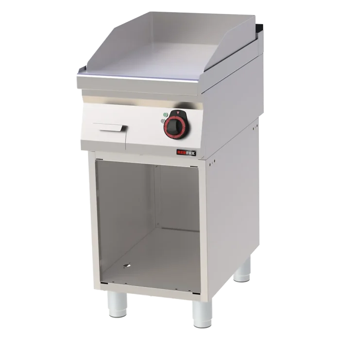Fry-top griddle plate 40x51 electric chromed smooth on open cabinet 400 V | Line - FTHC 70/40 E - Image 1