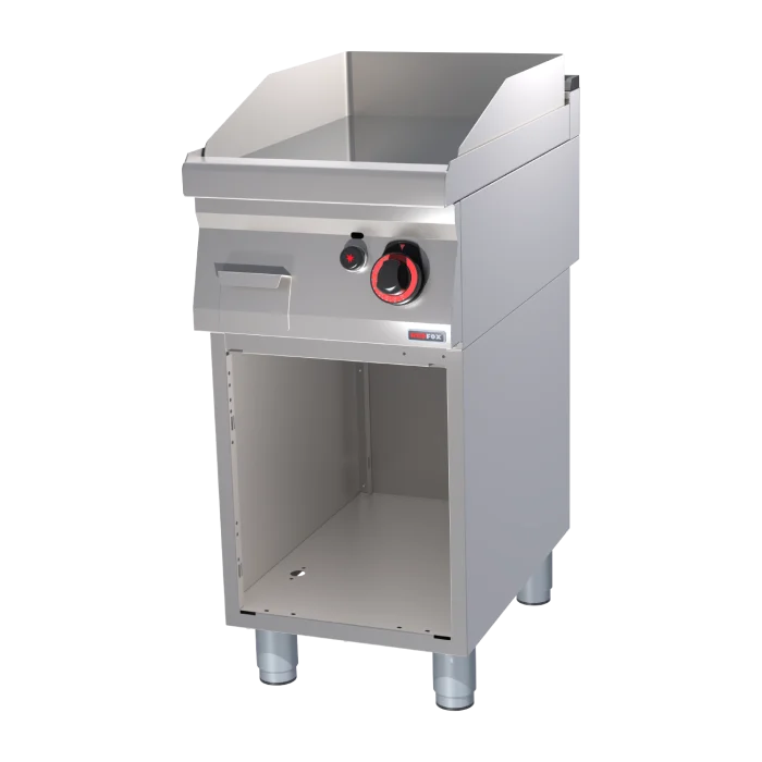 Fry-top griddle plate 40x51 gas chromed smooth on open cabinet | Line - FTHC 70/40 G - Image 1
