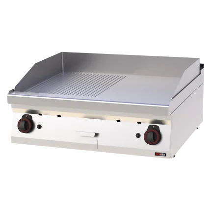 Fry-top griddle plate 80x51 gas combined without cabinet | Line - FTHR 70/08 G