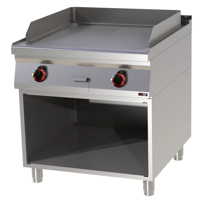 Fry-top griddle plate 71x65 electric combined on open cabinet 400 V | Line - FTHR 90/80 E - Image 1