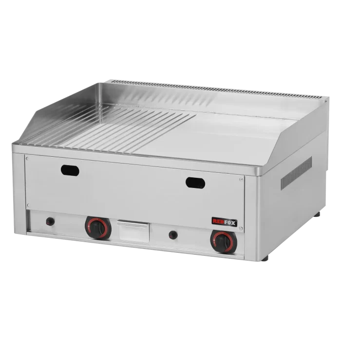 Fry-top griddle plate 65x48 gas chromed combined counter top | Line - FTHRC 60 G - Image 1