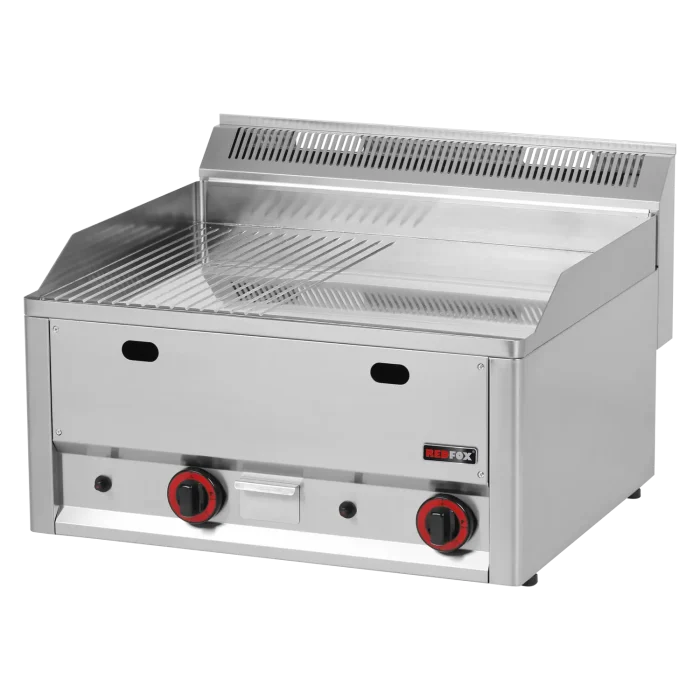 Fry-top griddle plate 65x48 gas chromed combined without cabinet | Line - FTHRC 60 GL - Image 1
