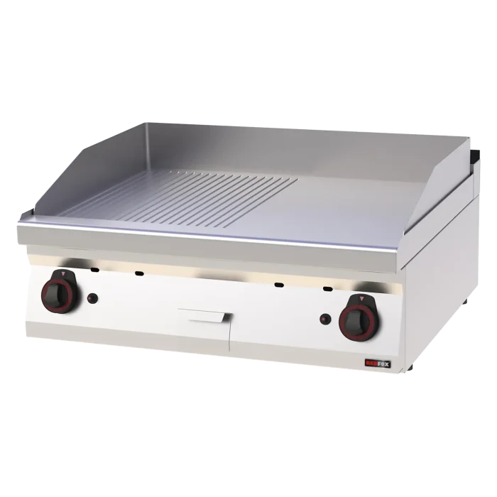 Fry-top griddle plate 80x51 gas chromed combined without cabinet | Line - FTHRC 70/08 G - Image 1