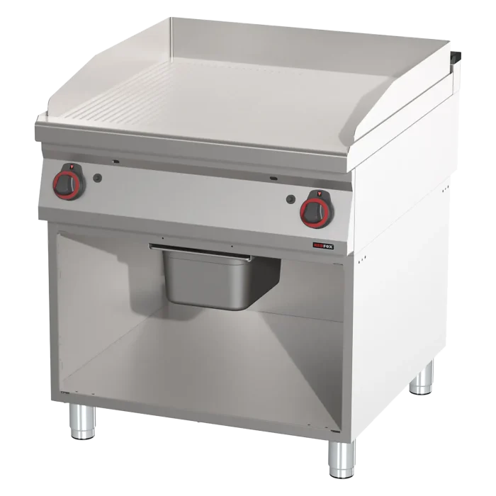 Fry-top griddle plate smooth/grooved chrom | Line - FTHRC 90/80 G - Image 1