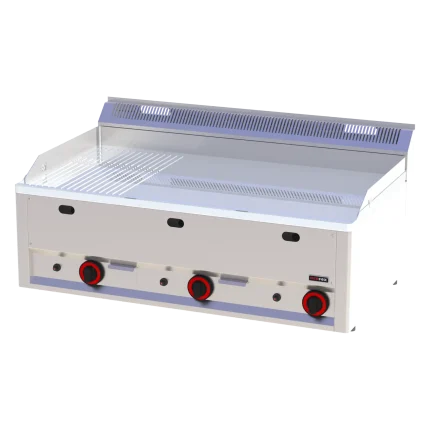 Fry-top griddle plate 97x48 gas chromed combined without cabinet | Line - FTHRC 90 GL