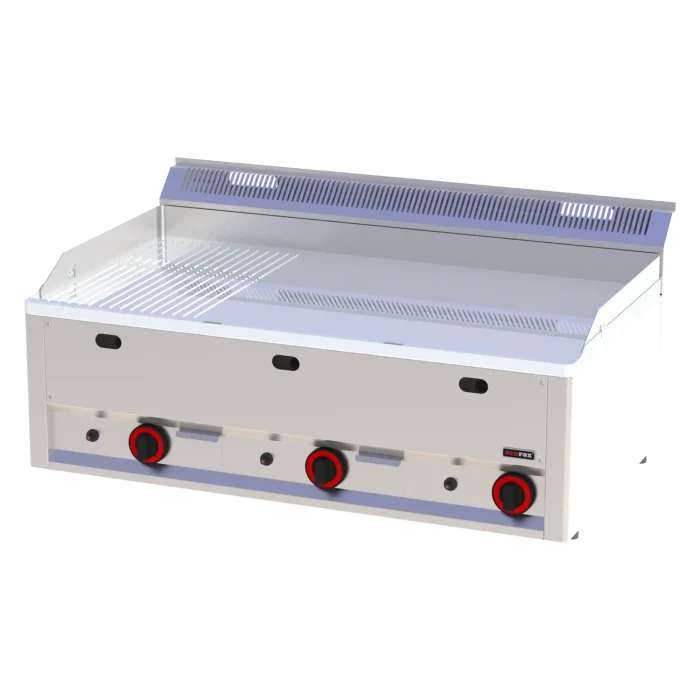 Fry-top griddle plate 97x48 gas chromed combined without cabinet | Line - FTHRC 90 GL - Image 1