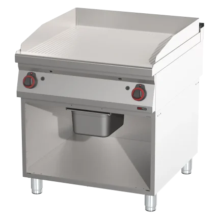 Fry-top griddle plate grooved chrom | Line - FTRC 90/80 G