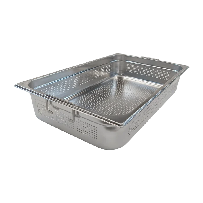 GN container perforated GN 1/1 - 100 handles stainless steel | Line - GND 1/1-100 U - Image 1