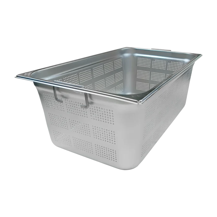 GN container perforated GN 1/1 - 200 handles stainless steel | Line - GND 1/1-200 U - Image 1