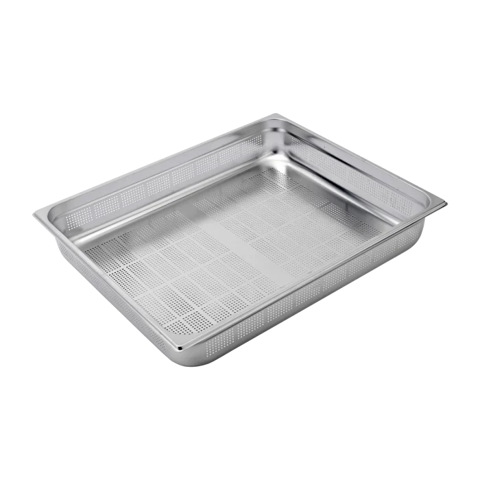 GN container perforated GN 2/1 - 100 stainless steel | Line - GND 2/1-100 - Image 1