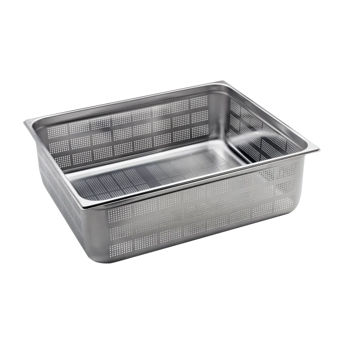 GN container perforated GN 2/1 - 200 stainless steel | Line - GND 2/1-200 - Image 1