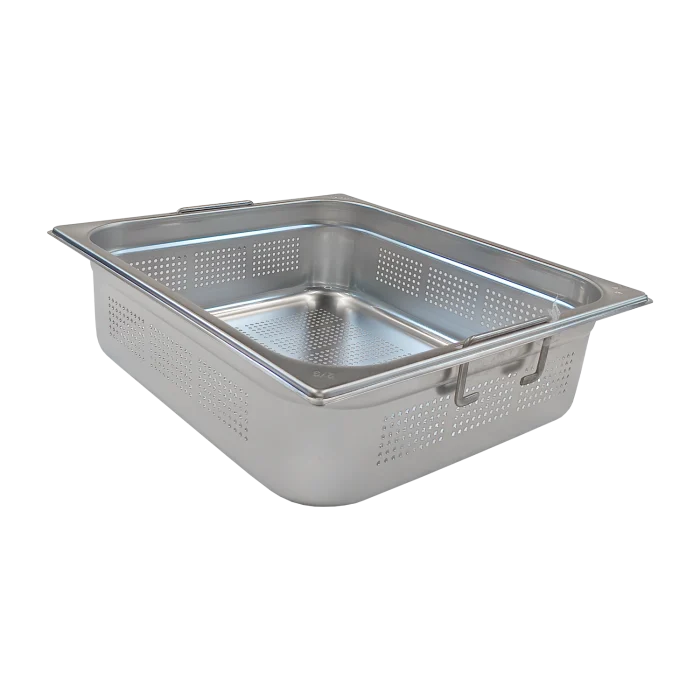 GN container perforated GN 2/3 - 100 handles stainless steel | Line - GND 2/3-100 U - Image 1