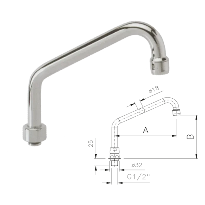 Spout for tap | Line - KOB - Image 1
