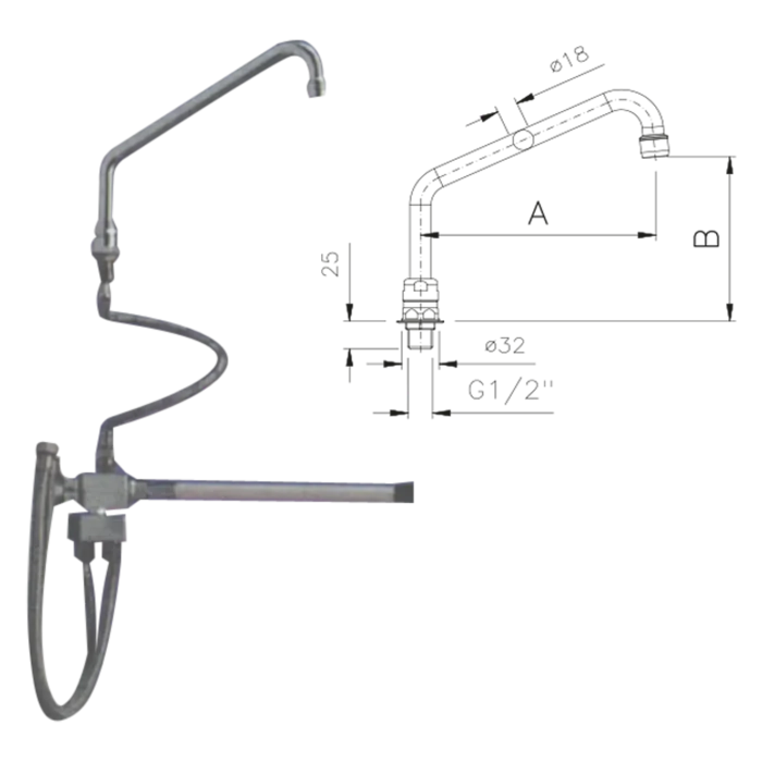 Tap knee operated with mixer | Line - KOB 1 - Image 1