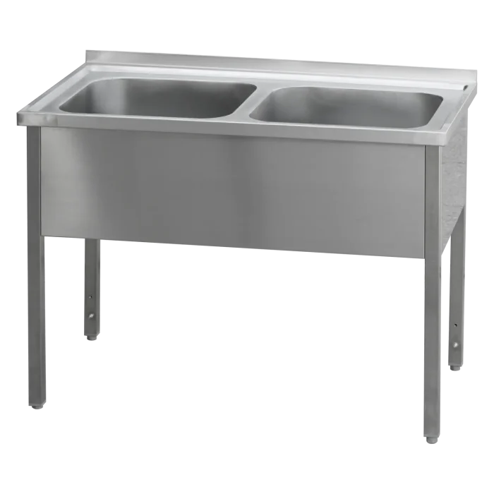 Washing table 140x70x90 - 2x sink 60x50x30 | Line - MSD 7014 - Image 1