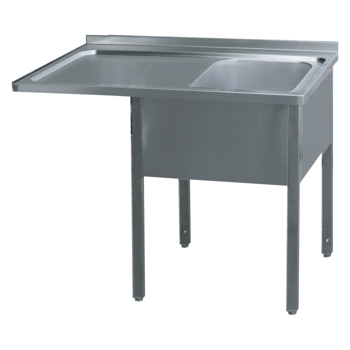 Washing table 120x70x90 - 1x sink 50x40x30 drain area left | Line - MSJOL/M 7012 - Image 1