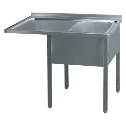 Washing table 160x70x90 - 1x sink 50x40x30 drain area left | Line - MSJOL/M 7016