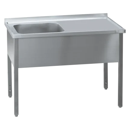 Washing table 180x70x90 - 1x sink 50x40x30 drain area right | Line - MSJOP 7018
