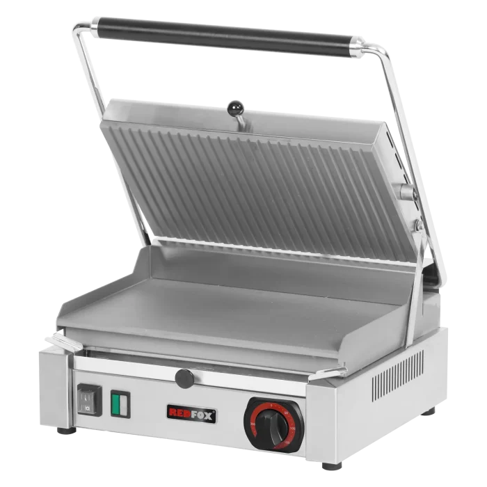 Panini grill smooth electric with grooved top plate 37x24 230 V | Line - PM 2015 L - Image 1