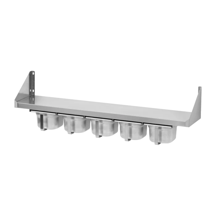 Shelf with spice container 5x GN 1/6 | Line - PNK 102x65 - Image 1