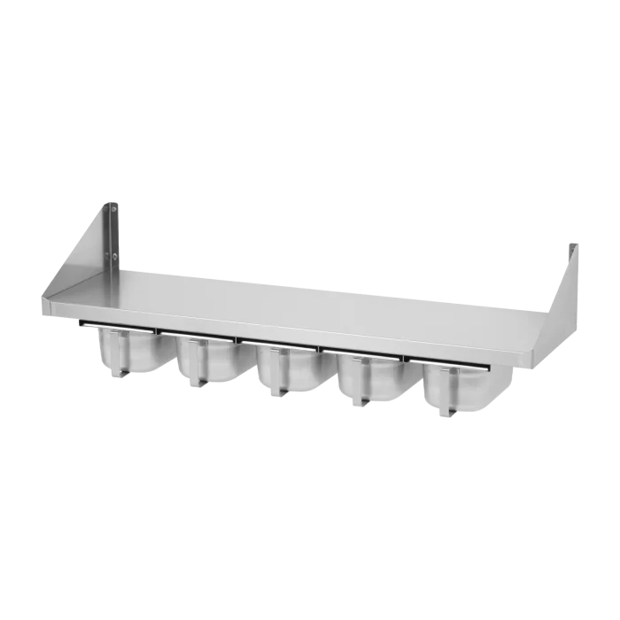Shelf with spice container 5x GN 1/4 | Line - PNK 103x45 - Image 1