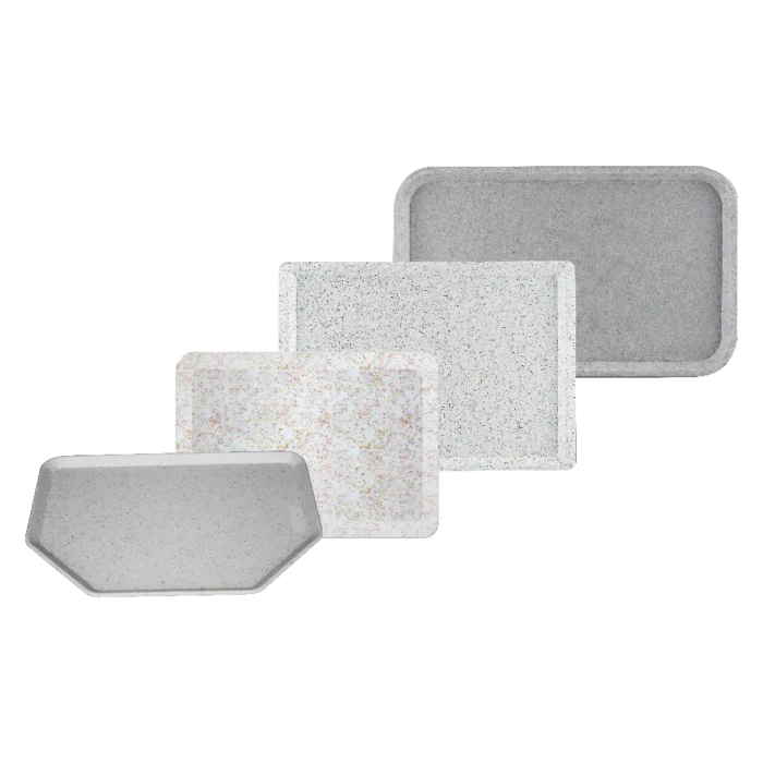 Tray hexagonal 50x35 polyester salt/pepper | Line - RF - Podnos hexagonal 50x35 - Image 1