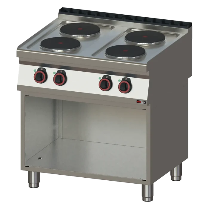 Cooking range electric 4x plate on open cabinet 400 V | Line - SP 70/80 E - Image 1