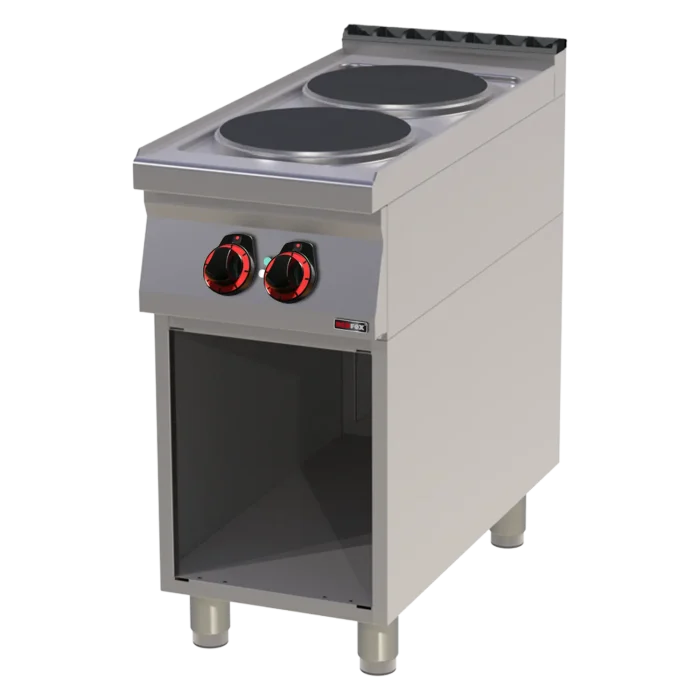 Cooking range electric 2x plate on open cabinet 400 V | Line - SP 90/40 E - Image 1