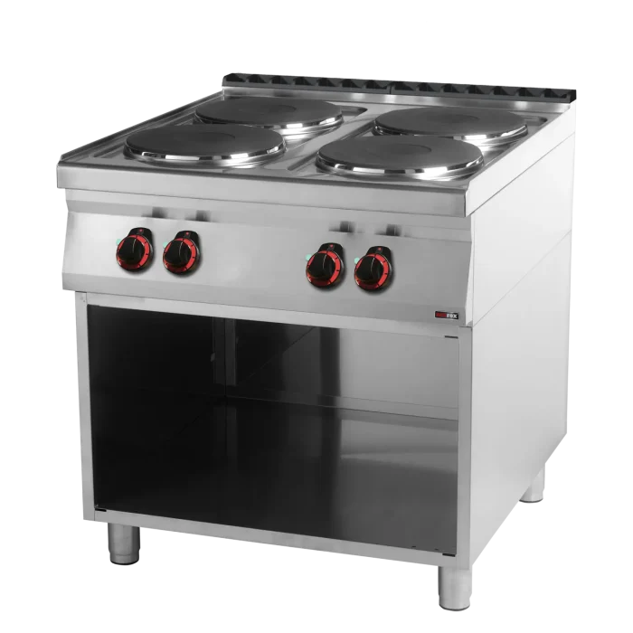 Cooking range electric 4x plate on open cabinet 400 V | Line - SP 90/80 E - Image 1