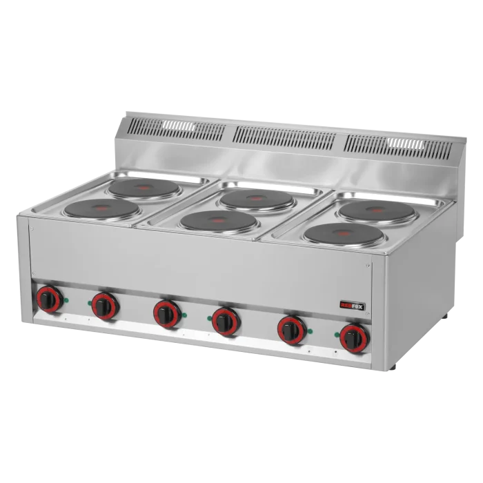 Cooking range electric 6x plate without cabinet 400 V | Line - SP 90 ELS - Image 1