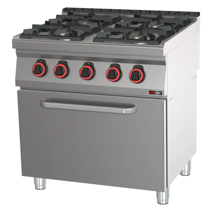 Cooking range combined with electric convection oven GN 1/1 - 4x burner ECO | Line - SPBT 70/80 11 GE - Image 1