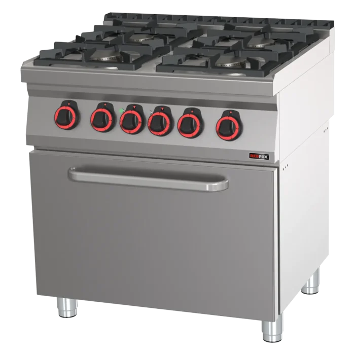 Cooking range combined with static electric oven GN 2/1 - 4x burner ECO | Line - SPBT 70/80 21 GE - Image 1