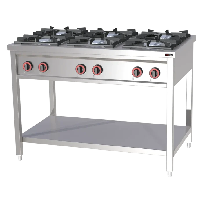 Cooking range gas 6x burner on open cabinet | Line - SPF 120 G - Image 1