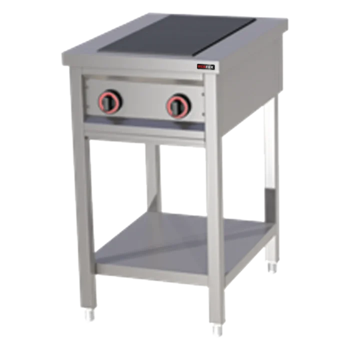 Cooking range electric 2x plate on open cabinet 400 V | Line - SPF 50 E - Image 1