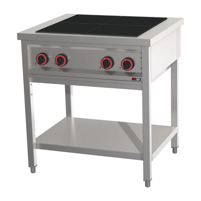 Cooking range electric 4x plate on open cabinet 400 V | Line - SPF 80 E - Image 1