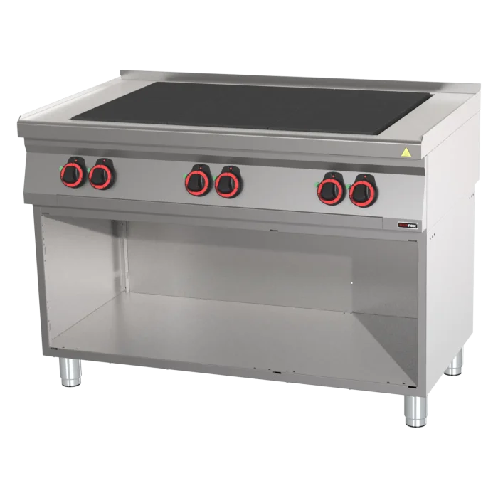 Cooking range electric with 6 solid top plates on open cabinet | Line - SPL 70/120 E - Image 1