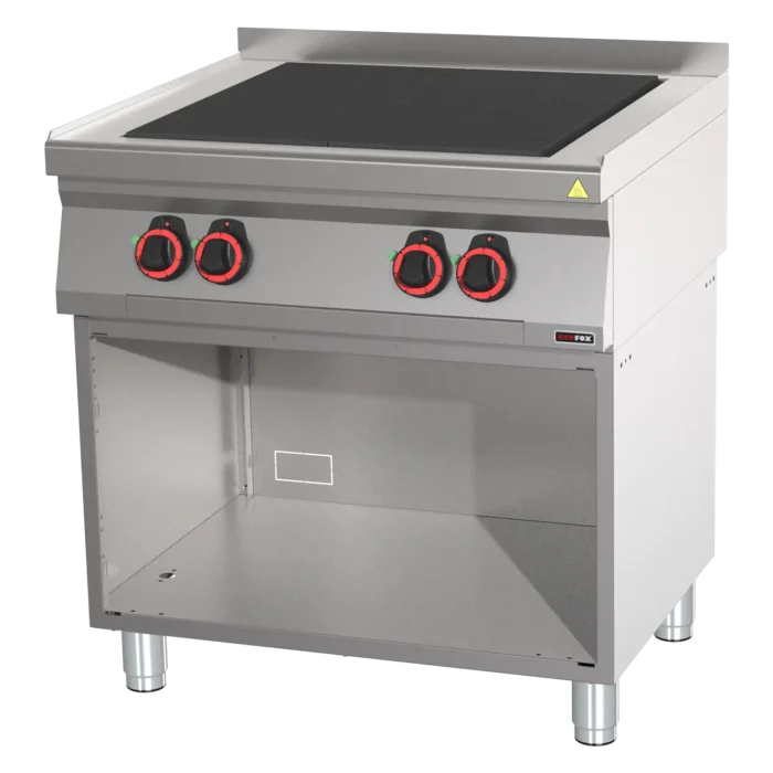 Cooking range electric with 4 solid top plates on open cabinet | Line - SPL 70/80 E - Image 1