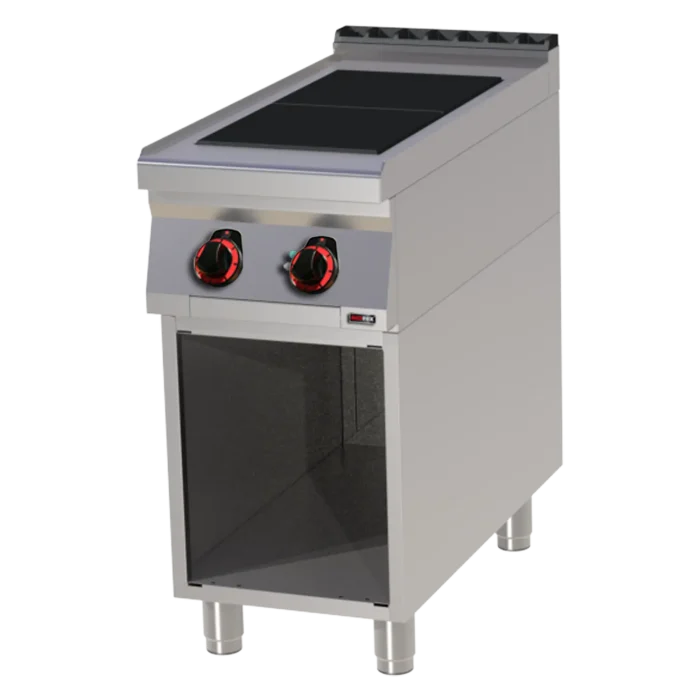 Cooking range electric 2x plate on open cabinet 400 V | Line - SPL 90/40 E - Image 1