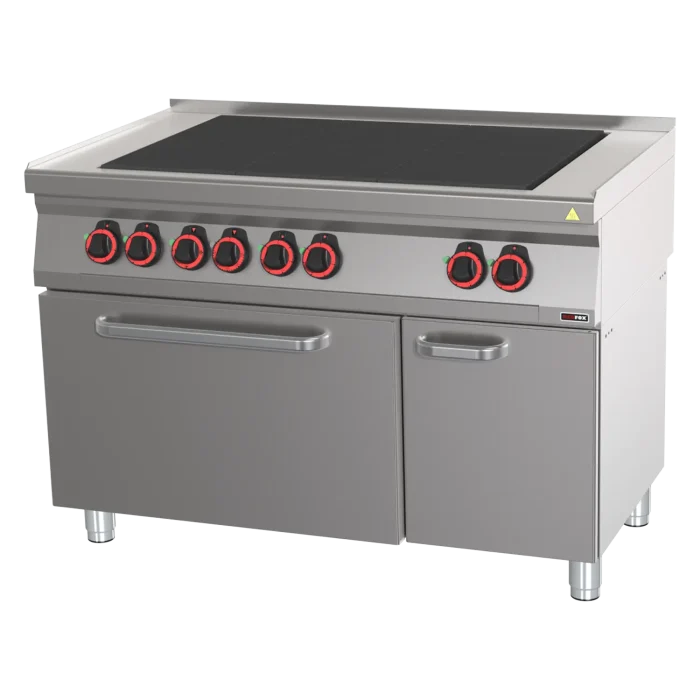 Cooking range electric with 6 solid top plates with oven GN 2/1 | Line - SPLT 70/120-21 E - Image 1