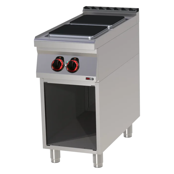 Cooking range electric 2x plate on open cabinet 400 V | Line - SPQ 90/40 E - Image 1