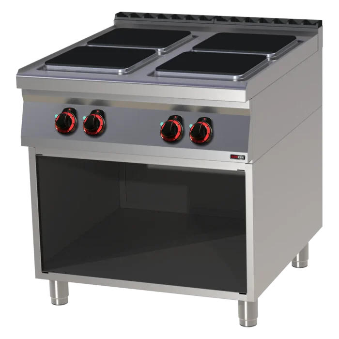 Cooking range electric 4x plate on open cabinet 400 V | Line - SPQ 90/80 E - Image 1